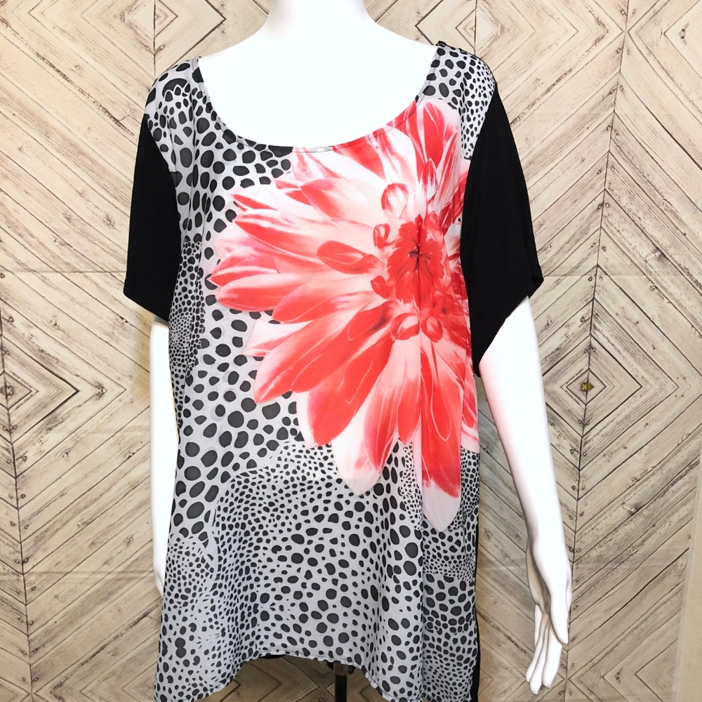 Style&Co 3X floral top short sleeve - Picture 6 of 6